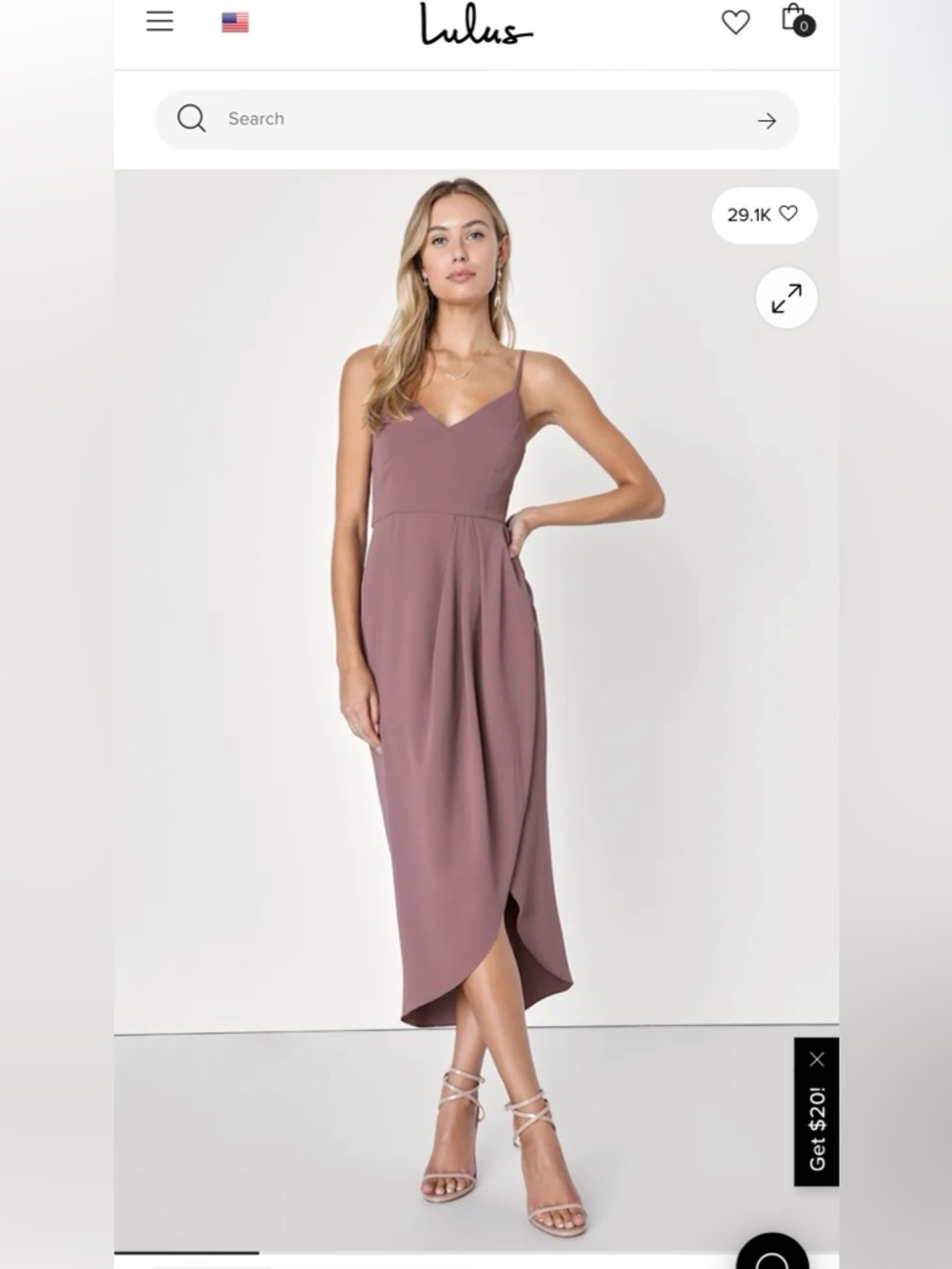 NWT LuLus dusty purple tulip Dress- small